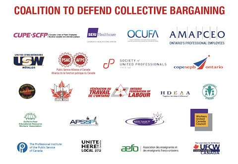 Union logos from some of the OFL coalition members