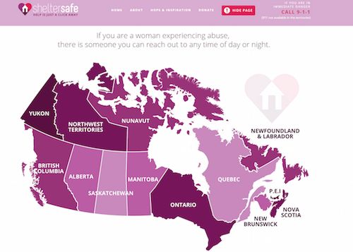 Sheltersafe.ca map