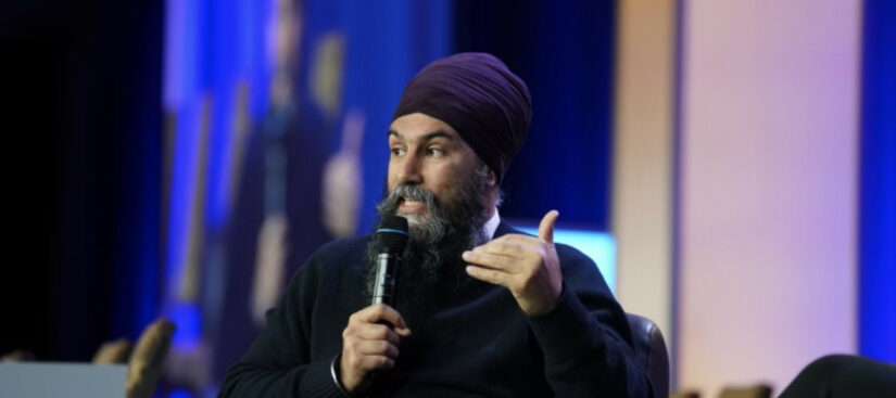 Federal NDP Leader Jagmeet Singh addressing 2023 USW National Policy Convention