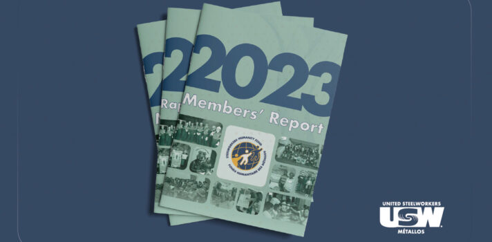 A graphic showing three copies of the 2023 SHF Annual Report.