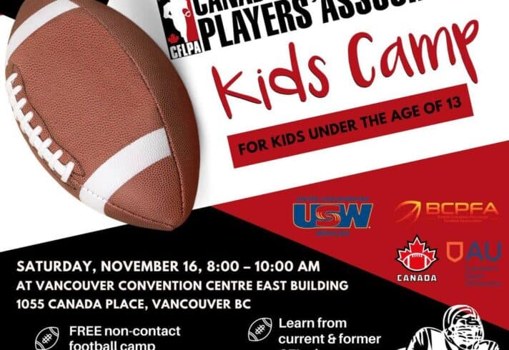 USW and CFL Players’ Association Grey Cup Kids Camp