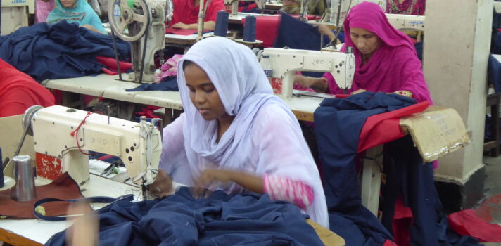 A group of women working in a garment factory.